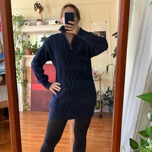 Aritzia Sunday Best fisherman sweater dress in 2XS in navy